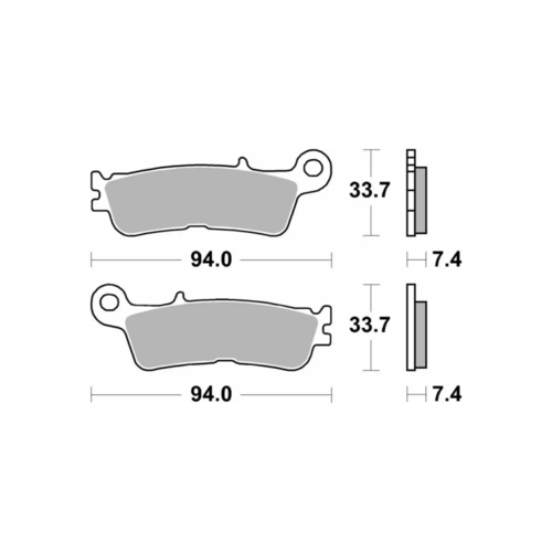 רפידות ברקס קדימה SBS BRAKE סינטר\קרבון 965SI