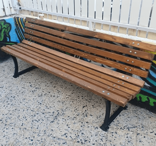 ספסל גינה לשימוש חוץ / פנים דגם גרדן רוחב 1.50ס''מ