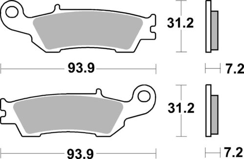 רפידות ברקס קדימה SBS BRAKE סינטר\קרבון 840SI