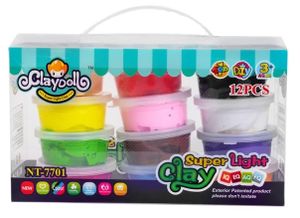 מארז 12 מיכלי בצק ליצירה ומשחק (סה"כ 240 גר