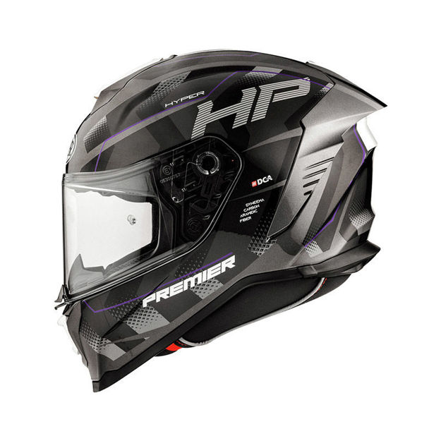 קסדת PREMIER HYPER HP18 שחור\אפור תקן חדש 22.06