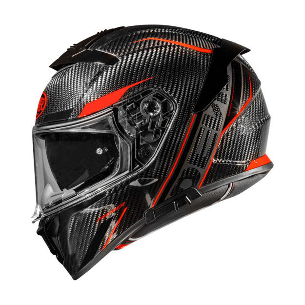 קסדת PREMIER DEVIL CARBON ST2 צבע שחור קרבון\אדום תקן חדש 22.06