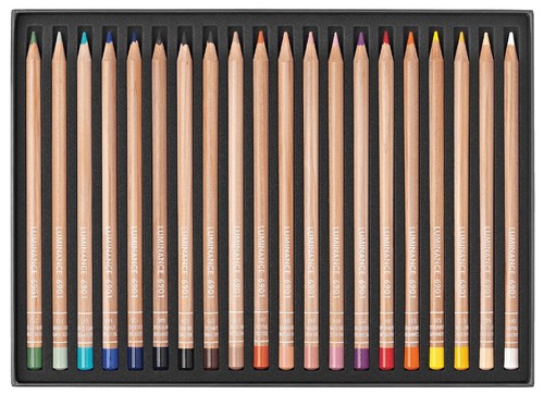 סט 20 עפרונות צבעוניים בגווני עור  LUMINANCE 6901 PORTRAIT ASSORTMENT , 