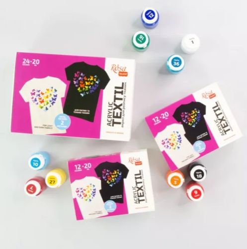 סט 24 צבעי בד ROSA TALENT ACRYLIC TEXTILE