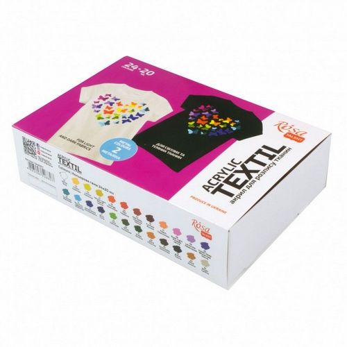 סט 24 צבעי בד ROSA TALENT ACRYLIC TEXTILE