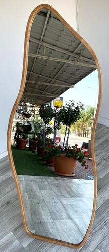 מראה אמורפי עץ אלון עם רגל 70*170 ס