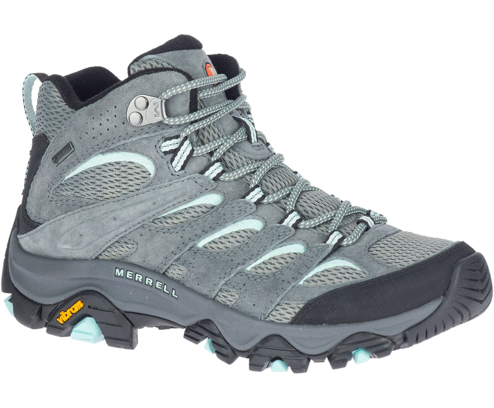 נעלי טיולים לנשים MOAB 3 MID GTX אפור/תכלת - Merrell