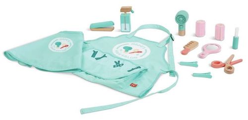 משחק דמיון ותחפושת: סט עיצוב שיער 12 חלקים עם מייבש שיער משמיע אפקטים