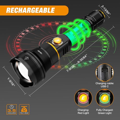 פנס יד נטען LM 1000 אלומיניום EVERBRITE E011180