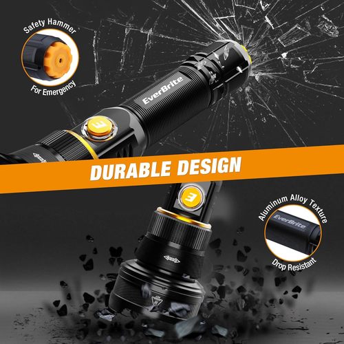 פנס יד נטען LM 1000 אלומיניום EVERBRITE E011180