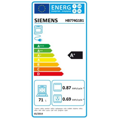 תנור בנוי פירוליטי 71 ליטר Siemens HB774G1B1 שחור