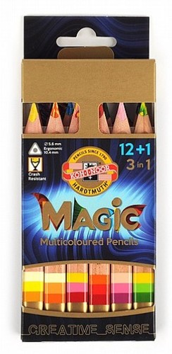 סט 12 עפרונות מג'יק ג'מבו MAGIC + אביזרים