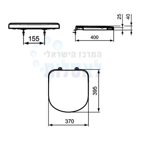 T679801 Ideal Standard | מושב אסלה קצר אידיאל סטנדרט TEMPO 48 | לבן