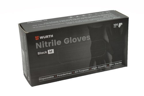 כפפות ניטריל שחורות וירט WURTH