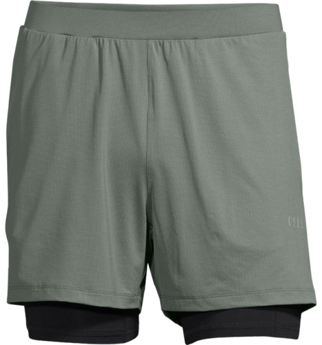 Casall M Double Layer Shorts Sage Grey M מכנסים גב