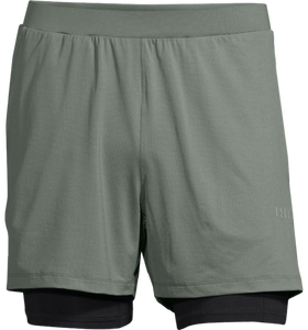 Casall M Double Layer Shorts Sage Grey M מכנסים גב