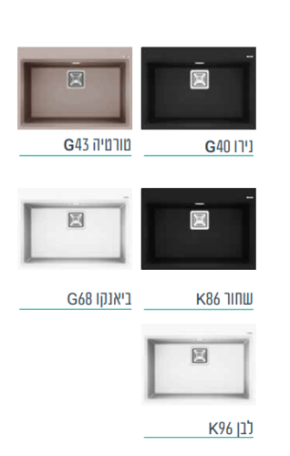 כיור מטבח קריזמה 69/49 מק