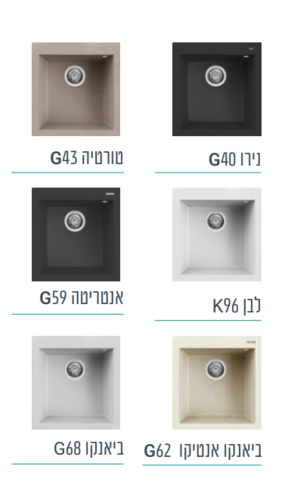 כיור מטבח קואדרה 46/49 מק
