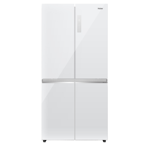 מקרר ומקפיא 4 דלתות Haier HRF5800FW זכוכית לבנה 