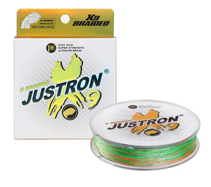 חוט בד צבעוני Justron 300m X9 Braiding PE 0.8 Line