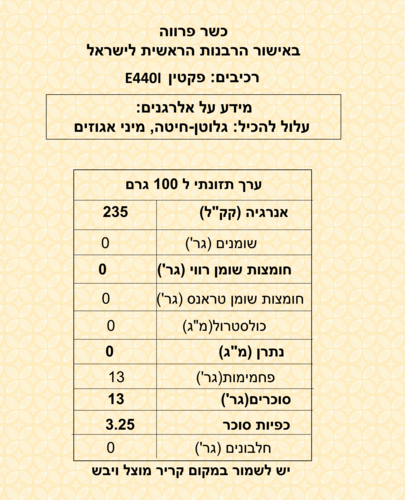 פקטין צהוב (פירות הדר) - 50 גרם