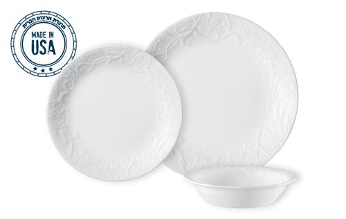 סט צלחות 12 חלקים, קורנינג בלה פאנזה | Corning Ware Bella Faenza