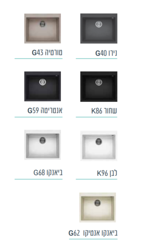 כיור מטבח קואדרה 61/49 מק
