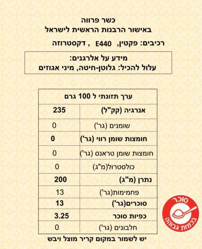 פקטין (תפוח עץ) - 50 גרם