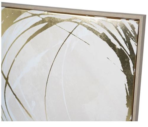תמונה ממוסגרת עיגולים זהב Golden Foiled Circles Framed Canvas 