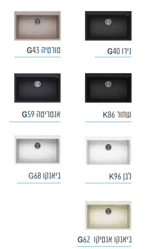 כיור מטבח קואדרה 78/49 מק