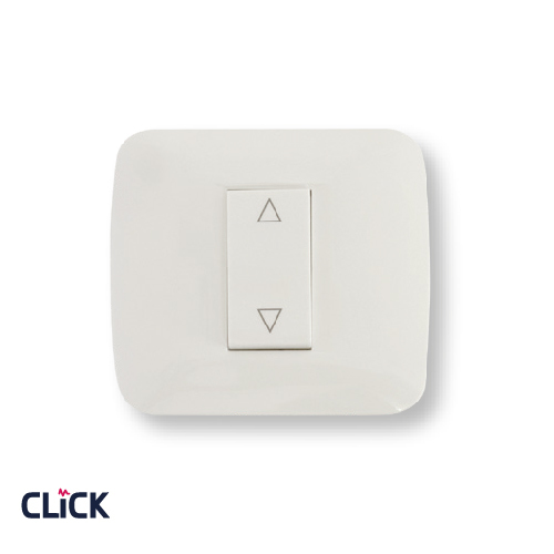 מפסק תריס  CLICK לקופסא עגולה (55) מתח/זרם 230/16A בצבע לבן  FETAYA