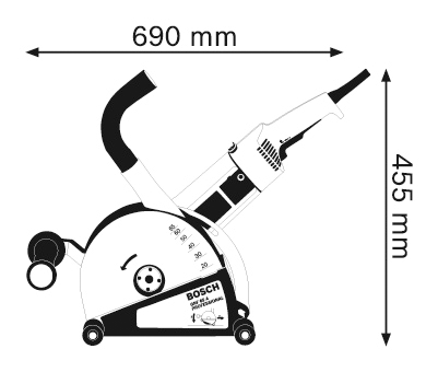מחרצה לבטון BOSCH GNF 65 A