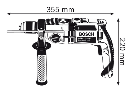 מקדחה רוטטת אלקטרונית BOSCH GSB 21-2 RCT