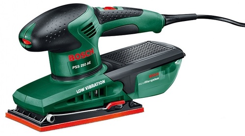 מלטשת רוטטת+ניירות לטש  BOSCH PSS 250 AE