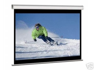 מסך הקרנה ידני עליה איטית 1.80X1.80 