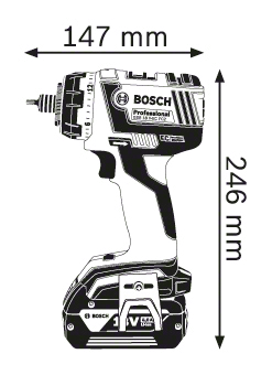 מברגה/ מקדחה מודולרית BOSCH GSR 18V-EC FC2 DYNAMIC 