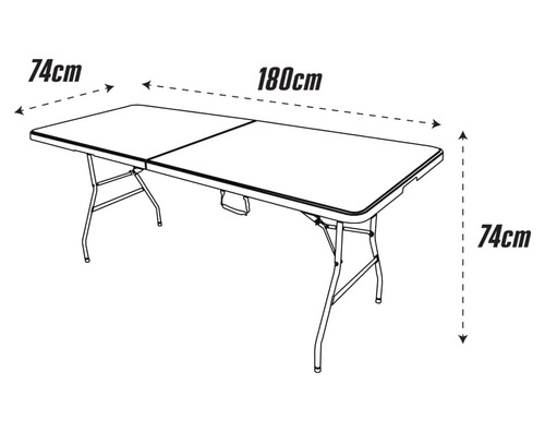 שולחן מתקפל למזוודה 180X74X74 ס