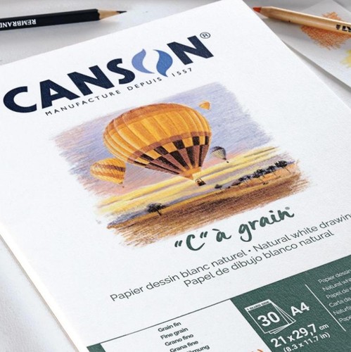 בלוק נייר רישום 224 גרם , סדרה CANSON C à grain (מגוון גדלים)