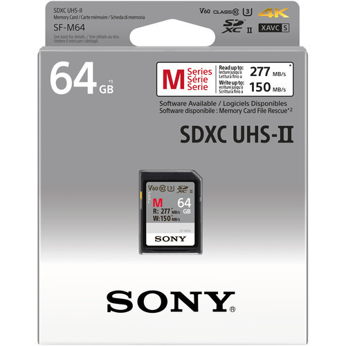 כרטיס זיכרון Sony 64GB SF-M UHS-II SDXC