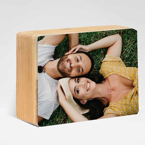 בלוק עץ עם תמונה - גודל 13x18