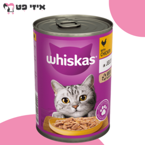 שימור וויסקאס עוף לחתול בוגר 400 גרם WHISKAS