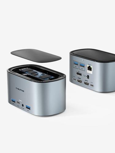 תחנת עגינה Cabletime 13In1 Triple Monitor USB C Docking Station With Power Delivery כולל מקום לחיבור SSD 