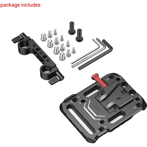 SmallRig V Mount Battery Plate with Dual 15mm Rod Clamp 3016