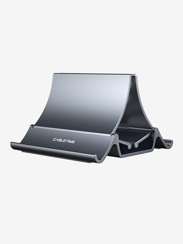 מעמד אנכי שולחני למחשב נייד Cabletime Vertical Adjustable Laptop Stand Holder - אפור (Space gray)