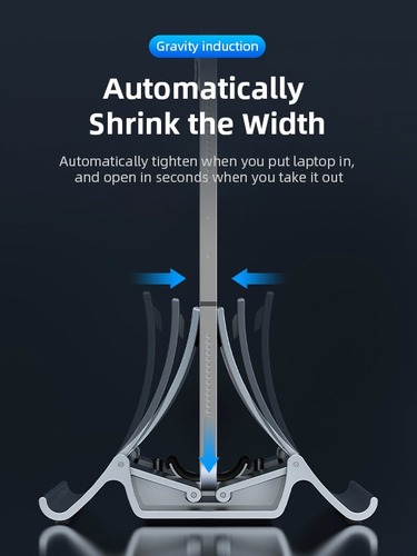 מעמד אנכי שולחני למחשב נייד Cabletime Vertical Adjustable Laptop Stand Holder - שחור