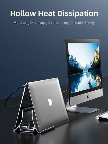 מעמד אנכי שולחני למחשב נייד Cabletime Vertical Adjustable Laptop Stand Holder - שחור