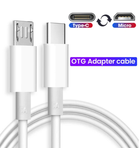 מתאם MICROUSB זכר ל USB Type C זכר באורך כמטר