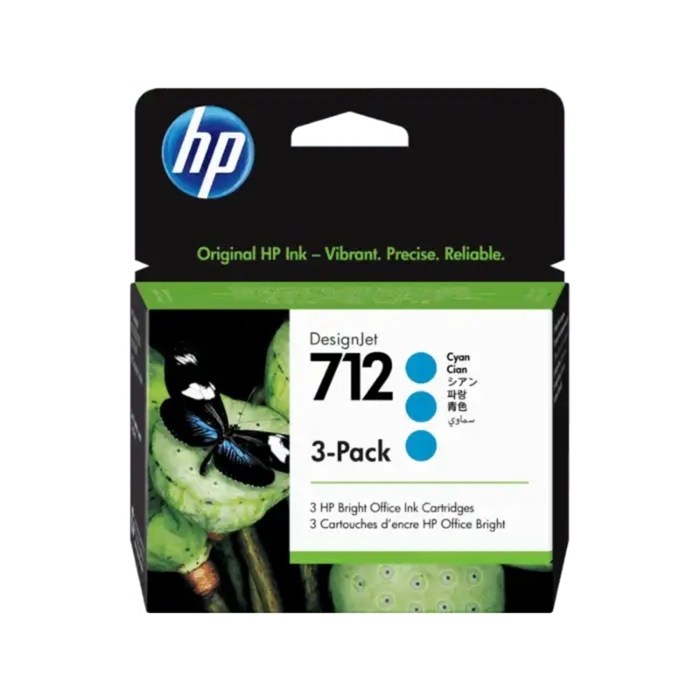 שלישיית ראשי דיו מקוריים כחולים HP 712 3ED77A