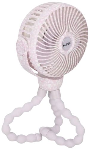 מאוורר נטען נייד לעגלת תינוק/סלקל/רכב עם 3 מהירויות וטעינת USB - לילך