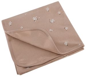 שמיכת תינוק לקיץ וענת המעבר 100% כותנה 100*75 ס"מ - חום פרחוני